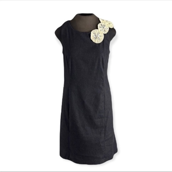 HELENE BLAKE Charcoal Embellished Dress Sz 8 - Picture 7 of 7